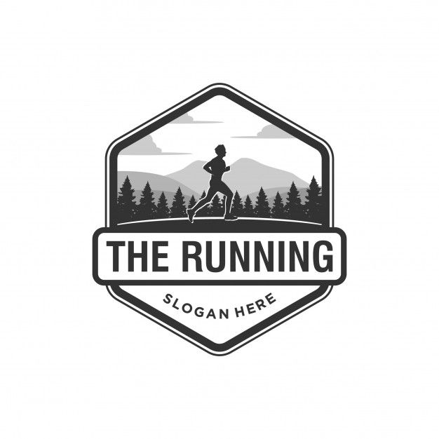 The running logo _ Premium Vector